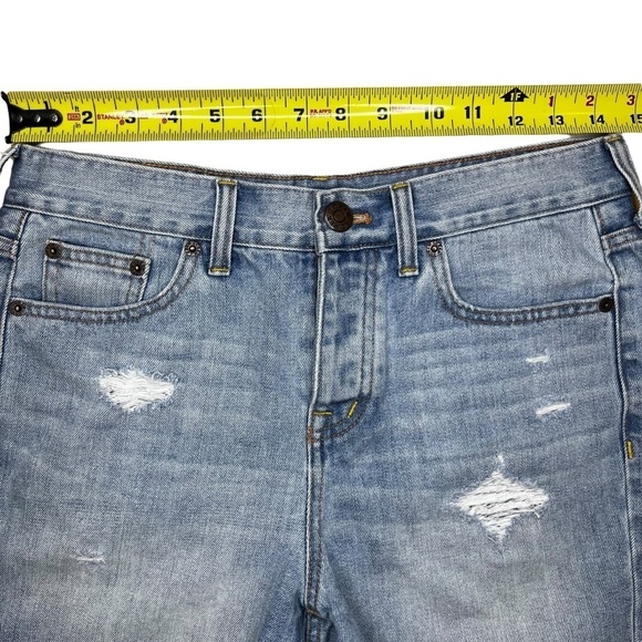 J. Crew Distressed Button-fly Light Wash Shorts Size 25 - Picture 3 of 8